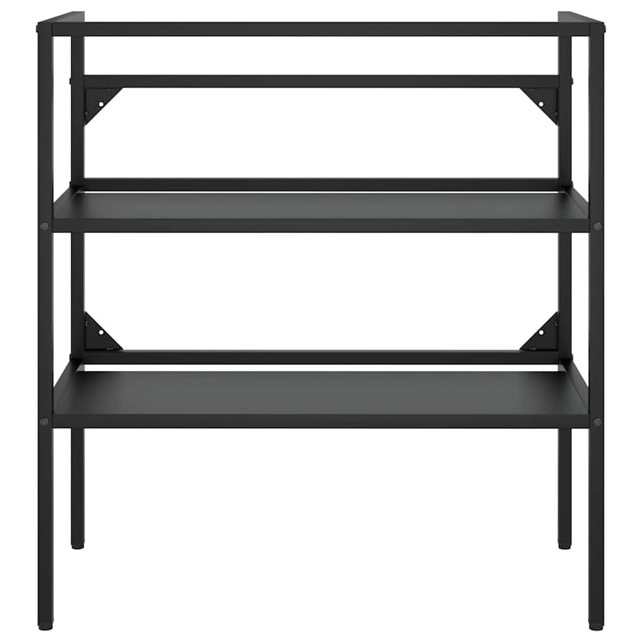 vidaXL Stelaż pod umywalkę, czarny, 79x38x83 cm, żelazny