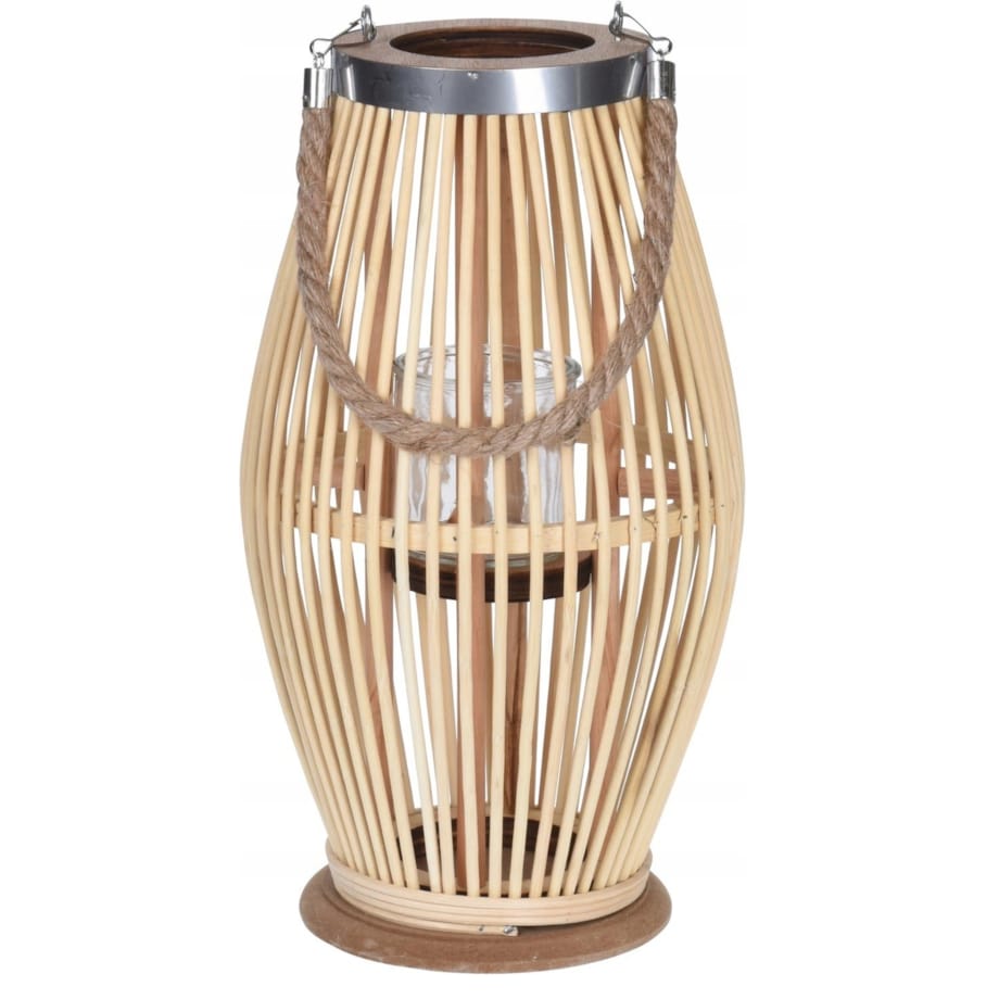 Lampion Bambusowy Rattanowy Latarnia 60 Cm