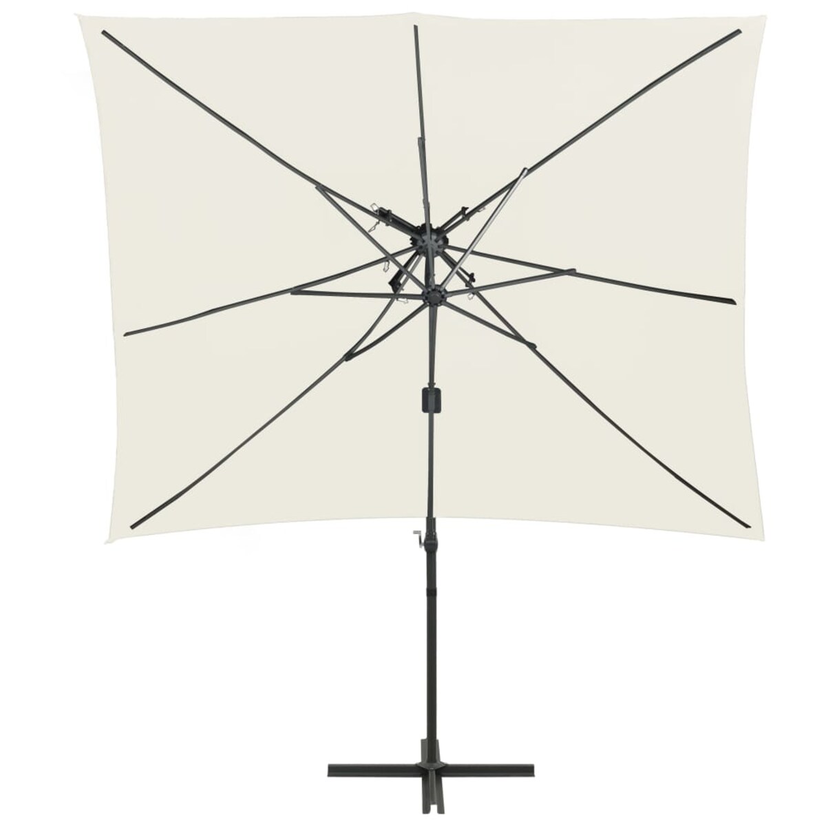 vidaXL Parasol wiszący z podwójną czaszą, 250x250 cm, piaskowy
