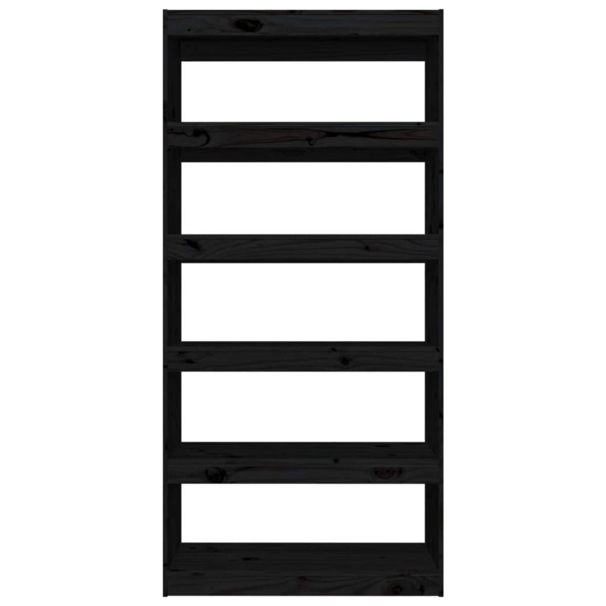 vidaXL Regał na książki/przegroda, czarny, 80x30x167,4 cm, sosnowy