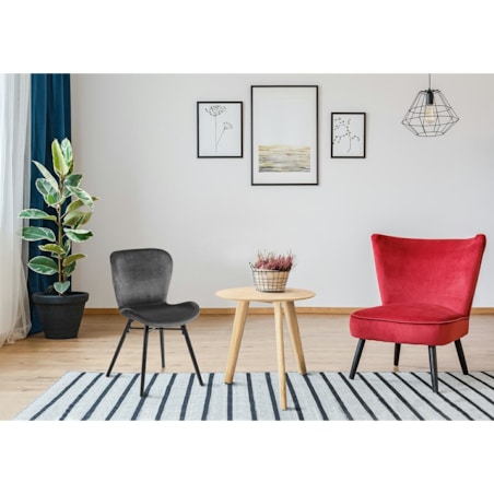 Krzesło Batilda VIC Dark grey tapicerowane