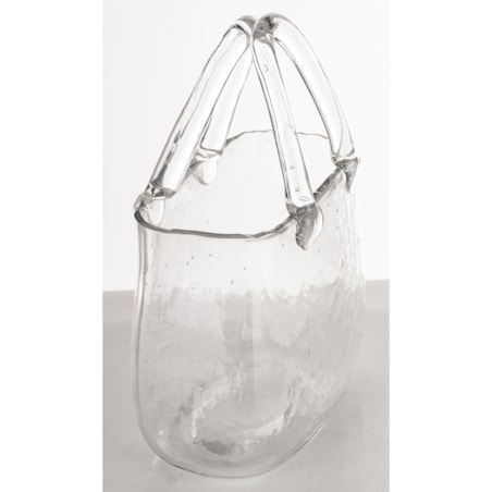Wazon szklany 25x16x16 cm TORBA przeźroczysta