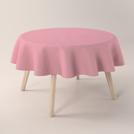 Obrus okrągły 130 x 130 cm brudny róż
