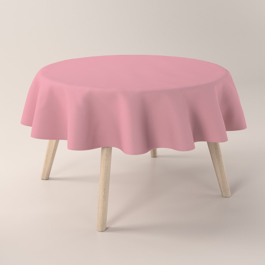 Obrus okrągły 130 x 130 cm brudny róż