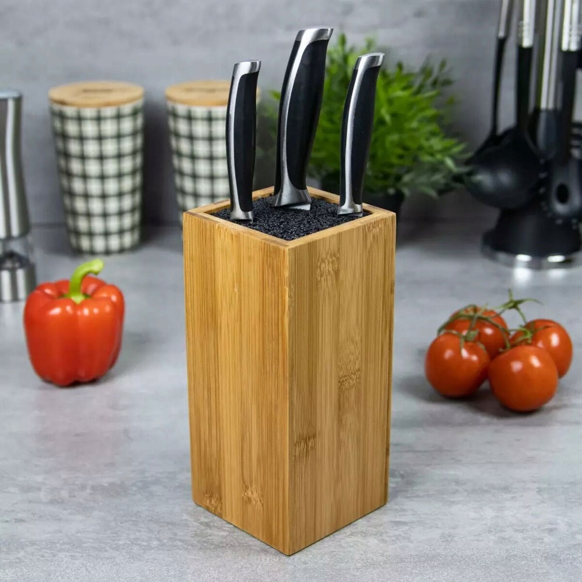 Uniwersalny stojak blok do noży KRISBERG brązowy