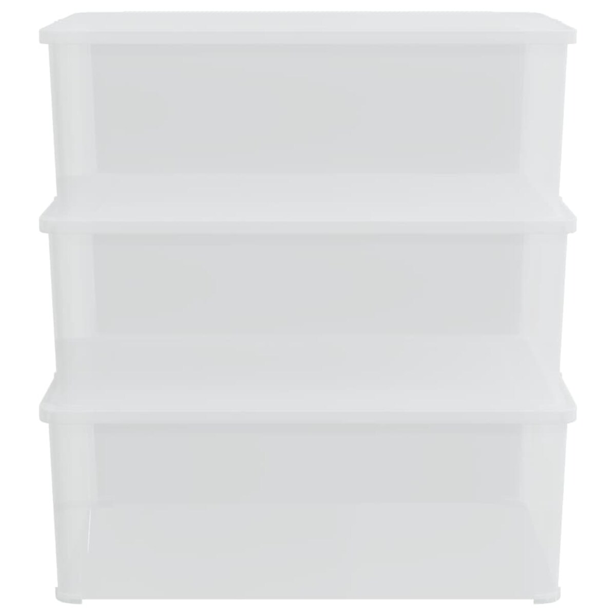 vidaXL Plastikowe pojemniki do przechowywania, 3 szt, 10L, sztaplowane