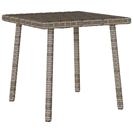 vidaXL Stolik kawowy ogrodowy prostokątny szary 40x40x37 cm polirattan