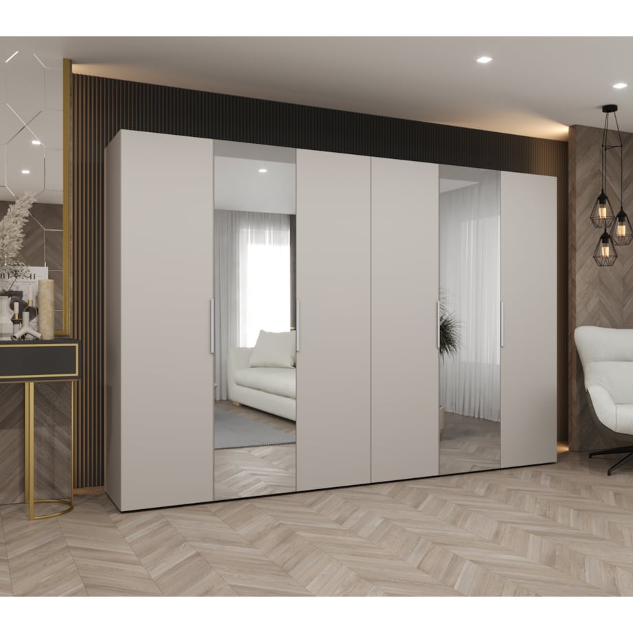 Szafa uchylna otwierana MARBELLA 2 300 wys. 202 cm Kaszmir + u. Kaszmir