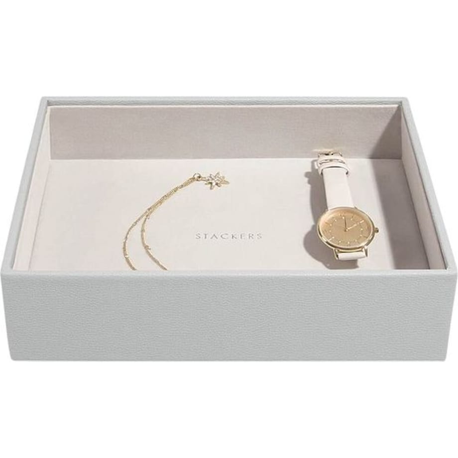 Szkatułka na biżuterię Stackers open classic kamienna szarość