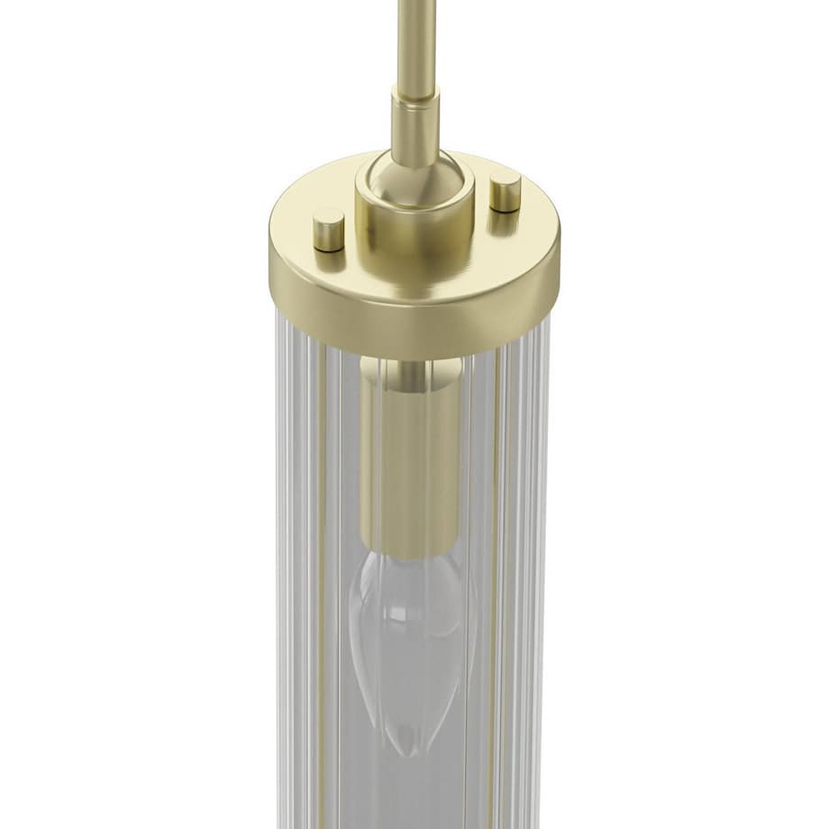 Glamour LAMPA wisząca Fiatto l Old Gold Orlicki Design szklana OPRAWA tuba ZWIS crystal złoty przezroczysty