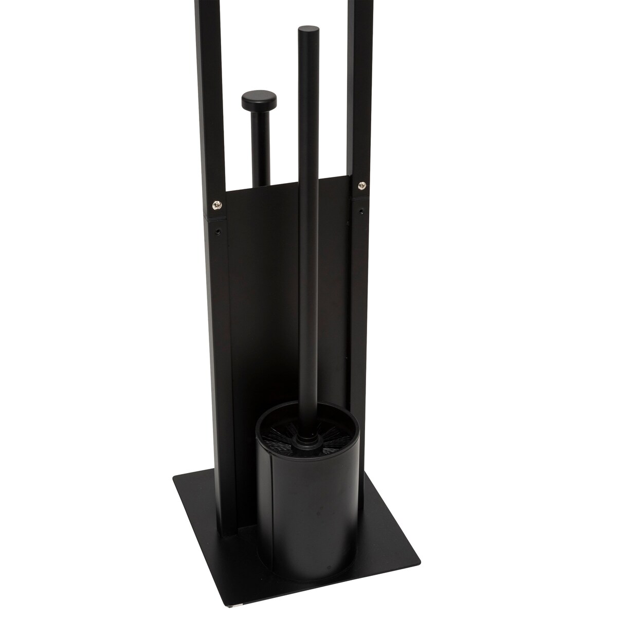 Stojak na papier toaletowy GAMME GLASS + rezerwa, szczotka WC i półeczka, 28,1 x 18 x 61,5 cm