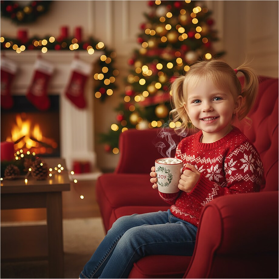 Zestaw Kubków Świątecznych Kamionkowy 4 X 200 Ml