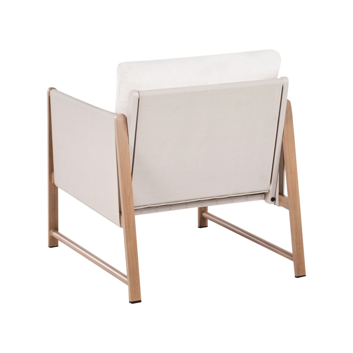 Zestaw ogrodowy ze stolikiem i otomaną dla 5 osób NOLA Metal Jasnobeżowy