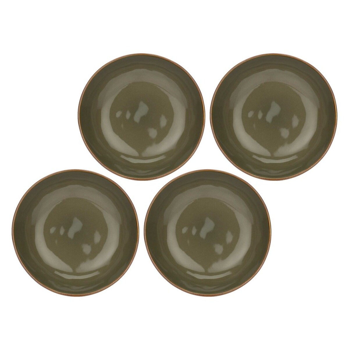 Zestaw 4 talerzy do zupy Concerto Grigio Tortora - Szaro-brązowy, 21 cm