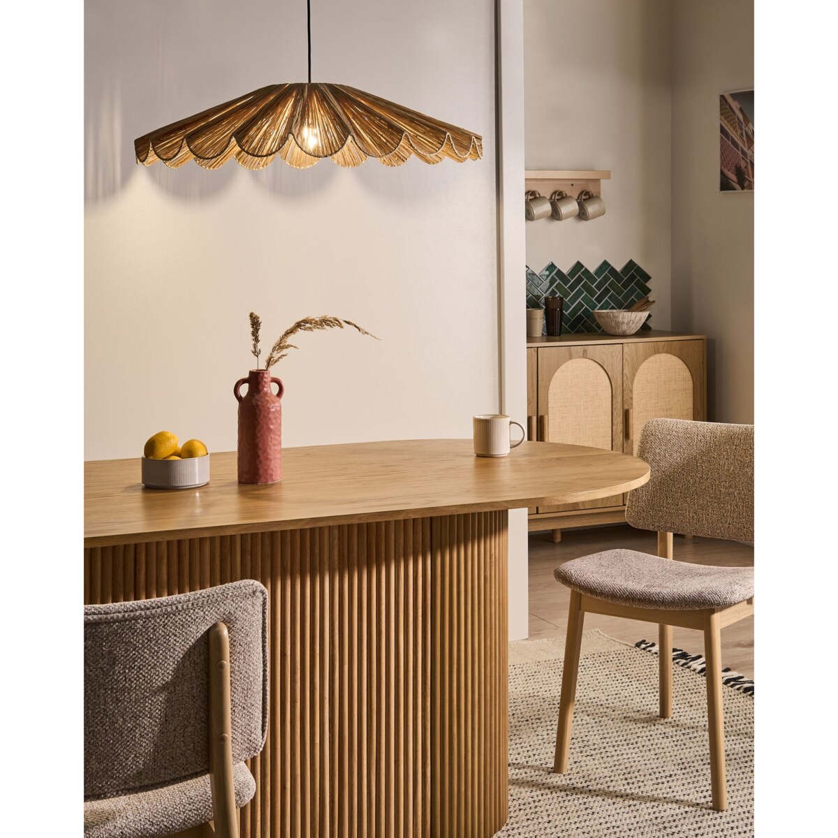 Lampa wisząca SABOGAL Plecionka Naturalny