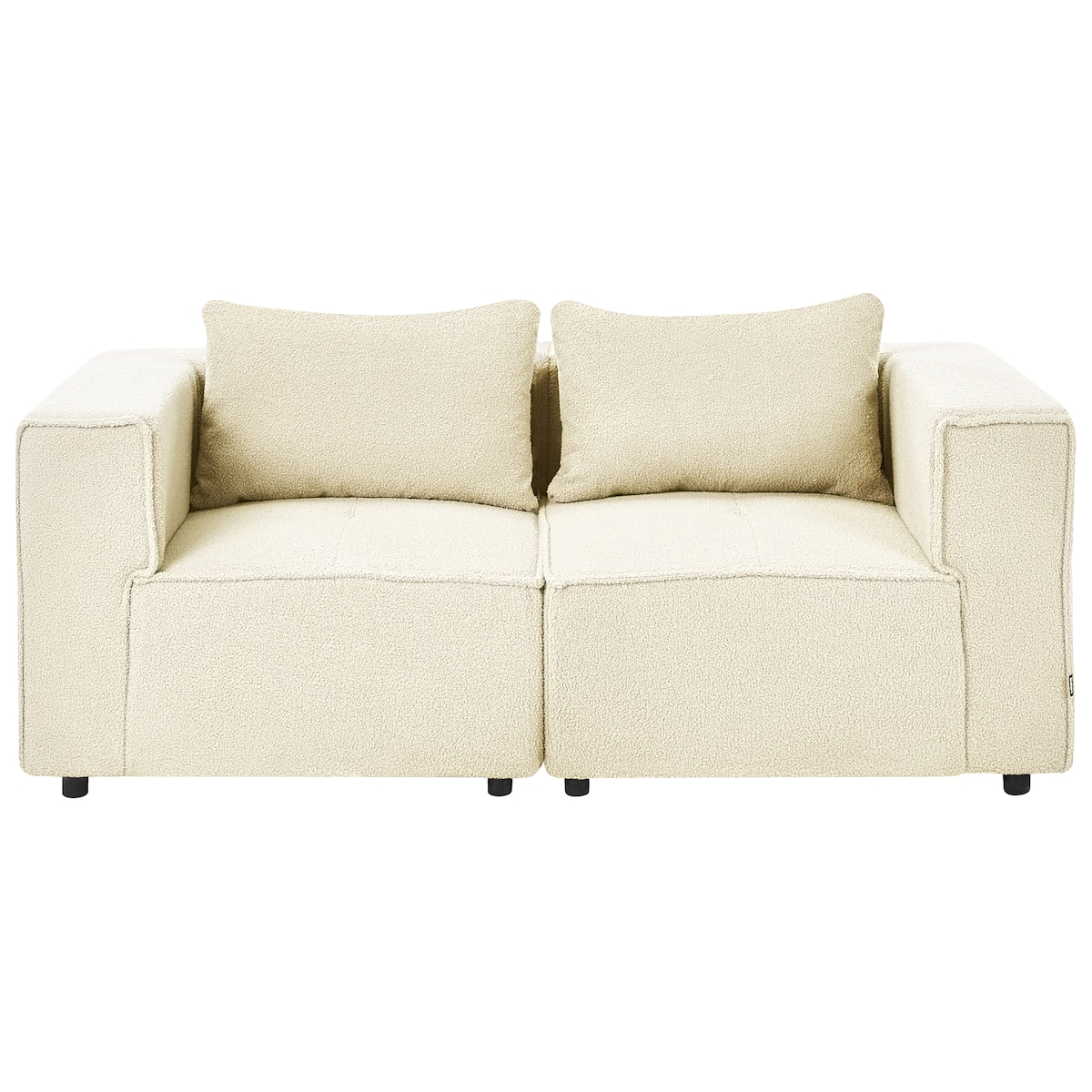Sofa modułowa dla 2 osób AXEBO Boucle Złamana biel