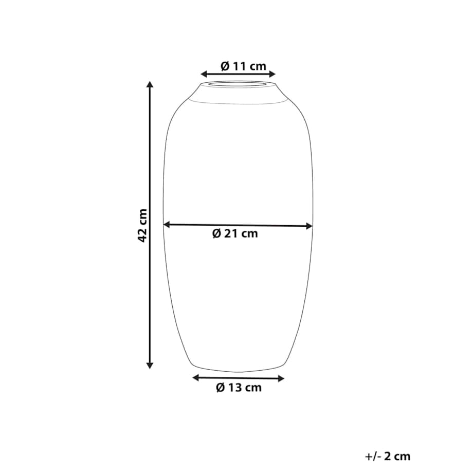 Wazon dekoracyjny z terakoty niebieski MILETUS