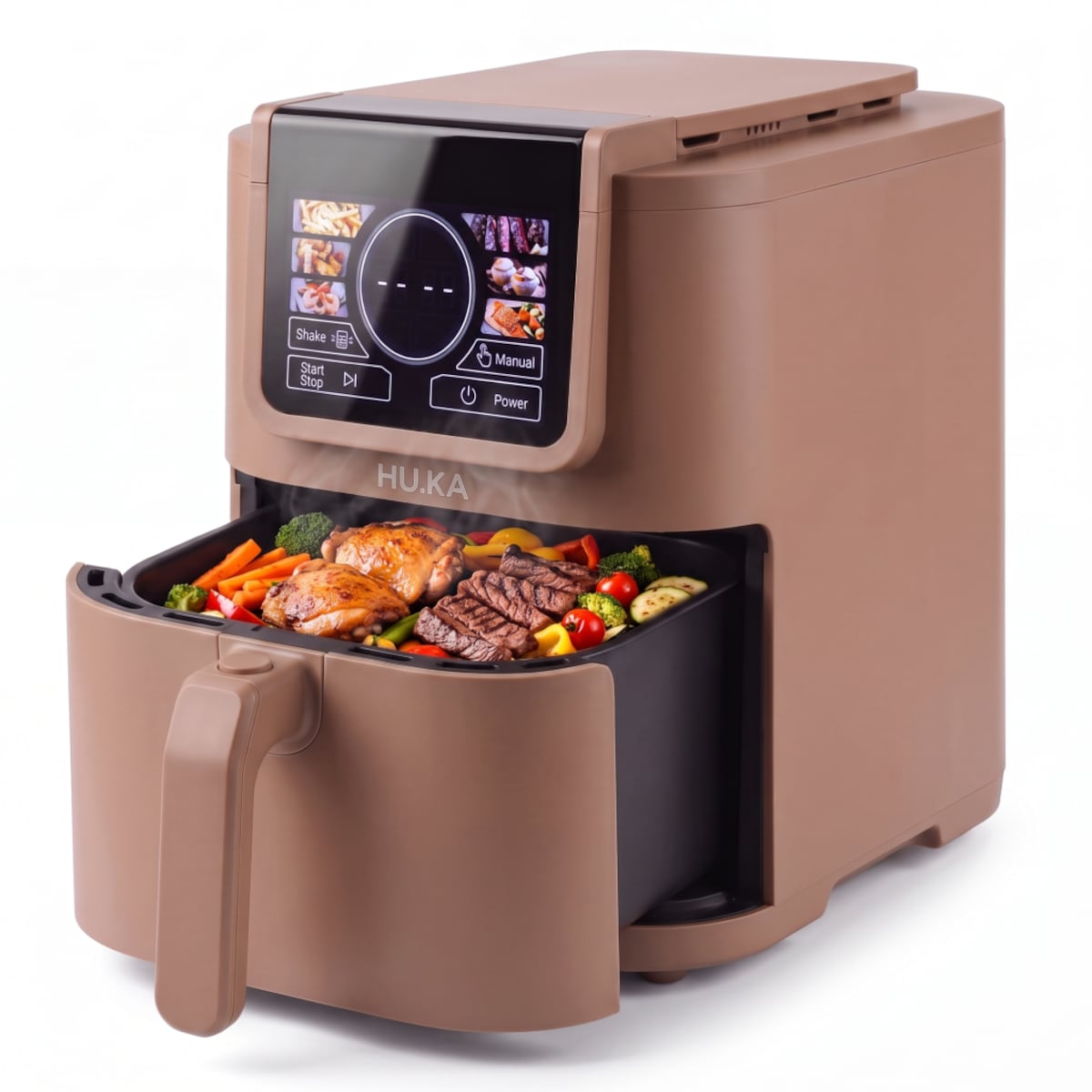 Frytkownica beztłuszczowa Air Fryer 5 L 1500 W HU.KA CrunchUp - Warm Clay
