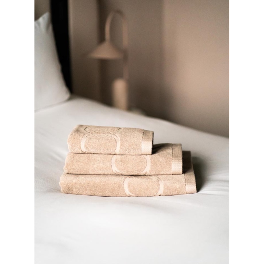 Ręcznik kąpielowy 160 x 100 cm (beżowy) Monogram Opus OFFICINE Monogram