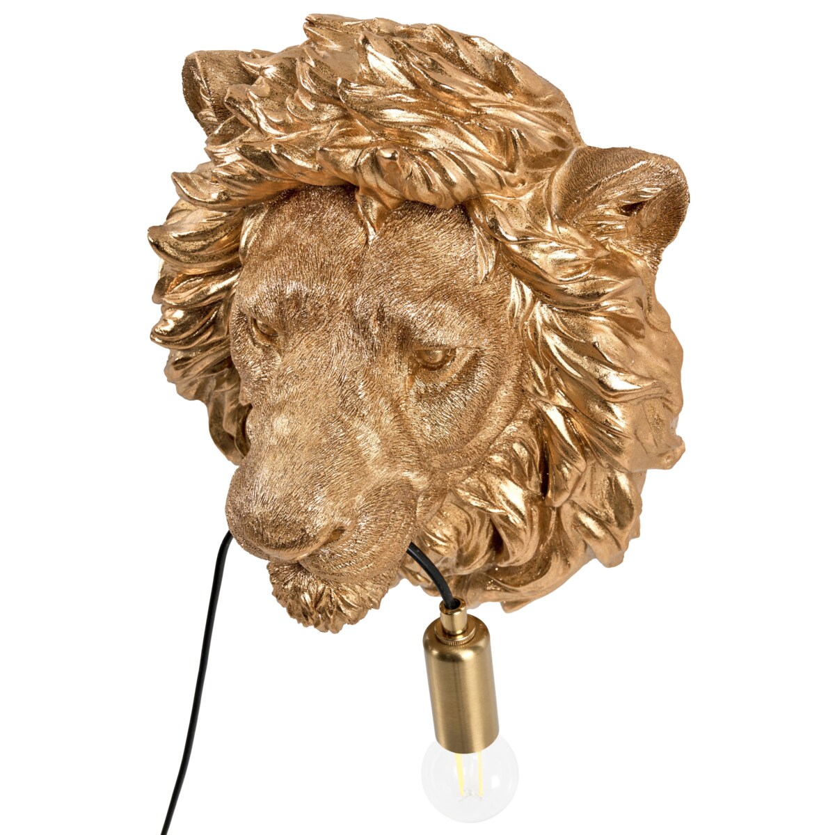 Lampa ścienna Lew SIMBA Złoty