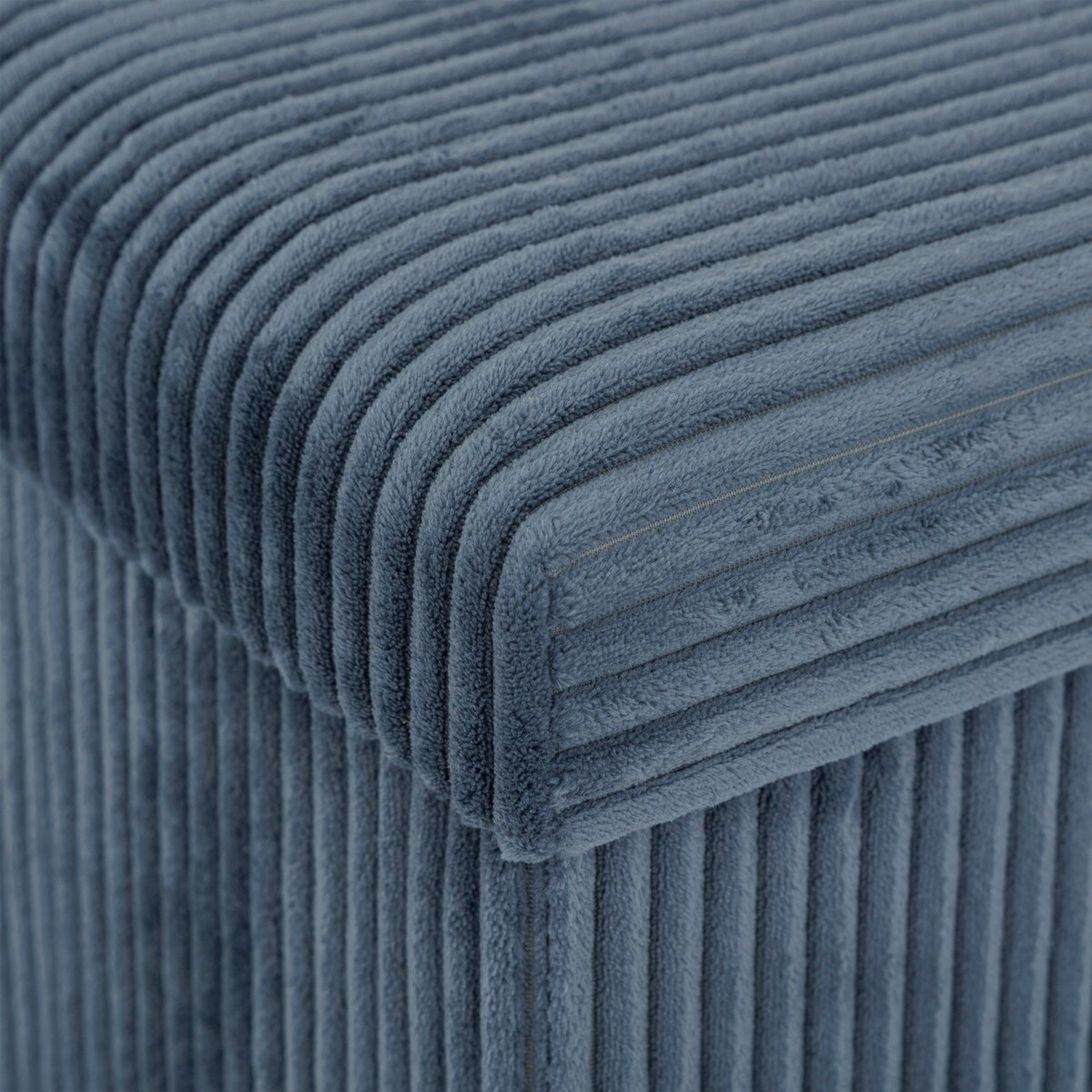 Pufa sztruksowa ze schowkiem ARUM, 38 x 38 x 38 cm