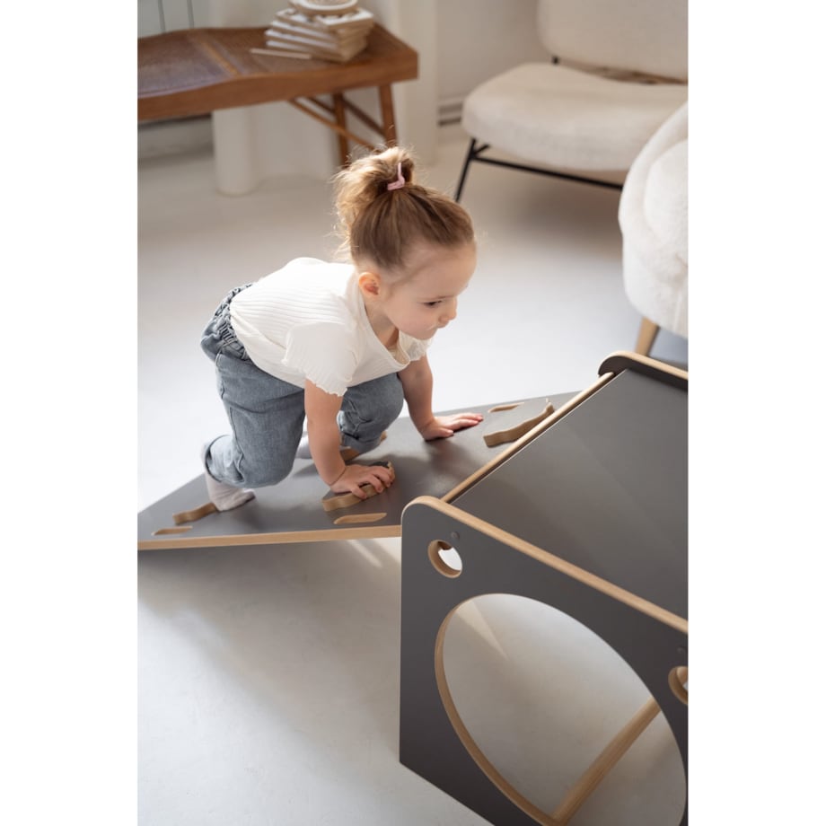 Kostka Wielozadaniowa + MAŁA zjeżdżalnia CHMURKI - szara