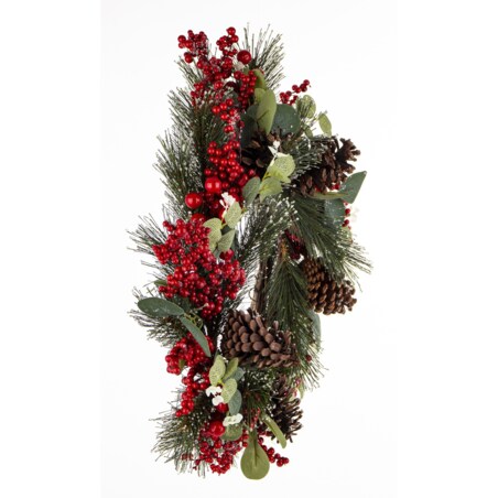 Wianek świąteczny zimowy z jagodami Ø 55 x 15 cm