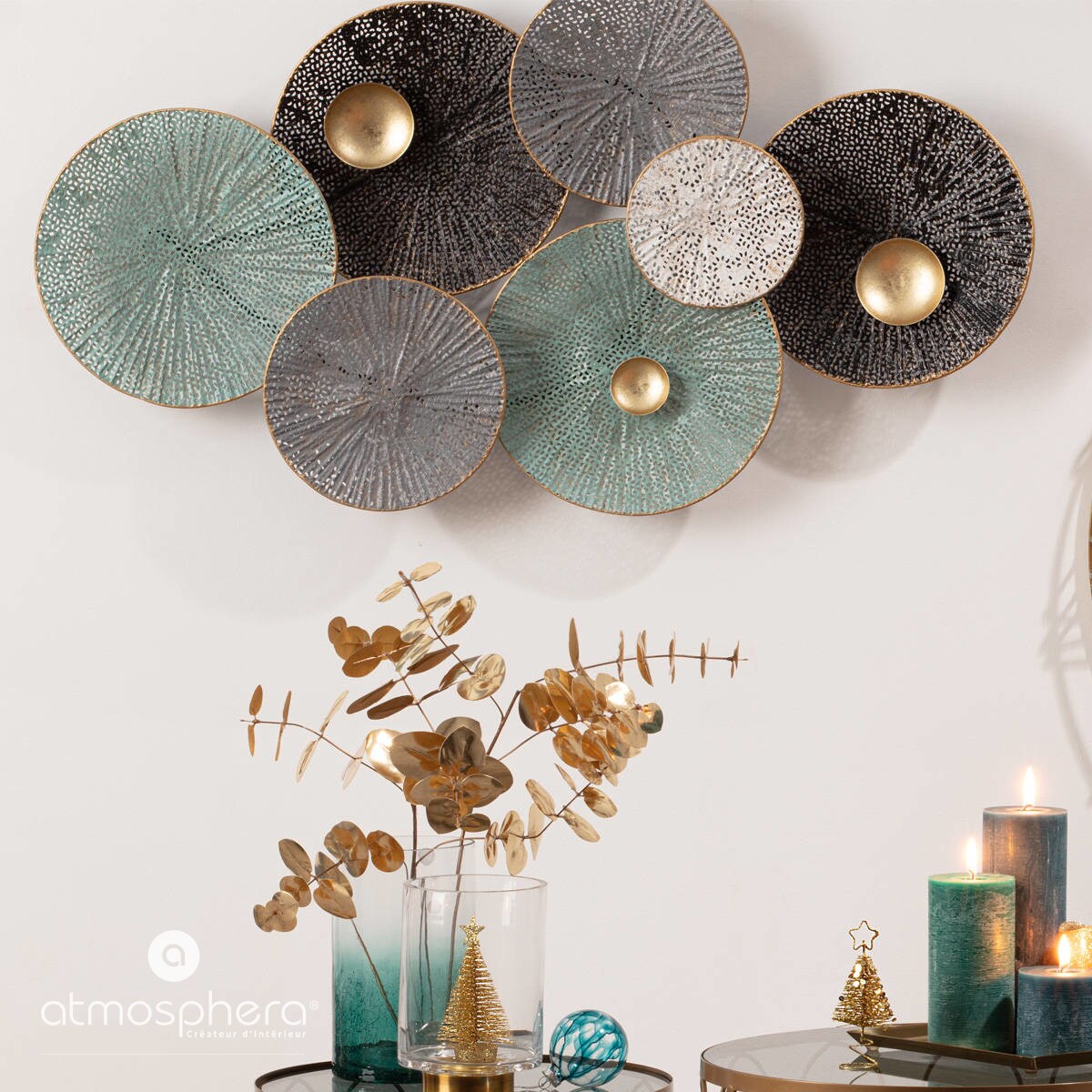 Ozdoba ścienna DECO z liści lilii wodnej, 90 x 50 cm