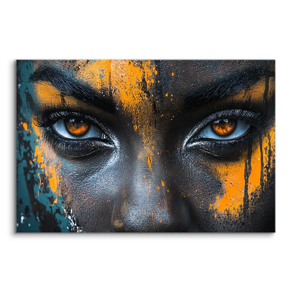 OBRAZ NA PŁÓTNIE DO SALONU ABSTRAKCYJNY PORTRET TAJEMNICZA KOBIETA 70x50cm