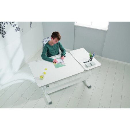 Biurko regulowane PAIDI DIEGO GT 130 cm – kredowa biel / biały