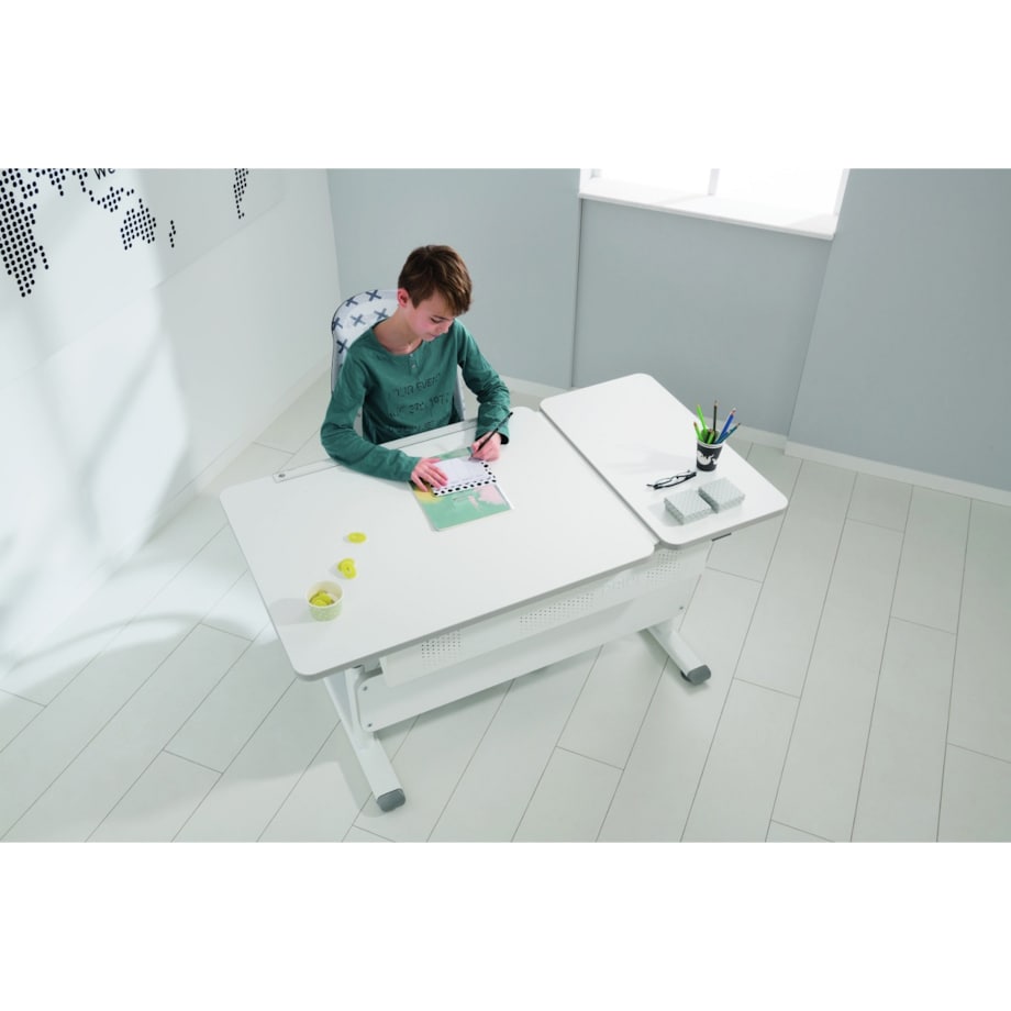 Biurko regulowane PAIDI DIEGO GT 130 cm – kredowa biel / biały