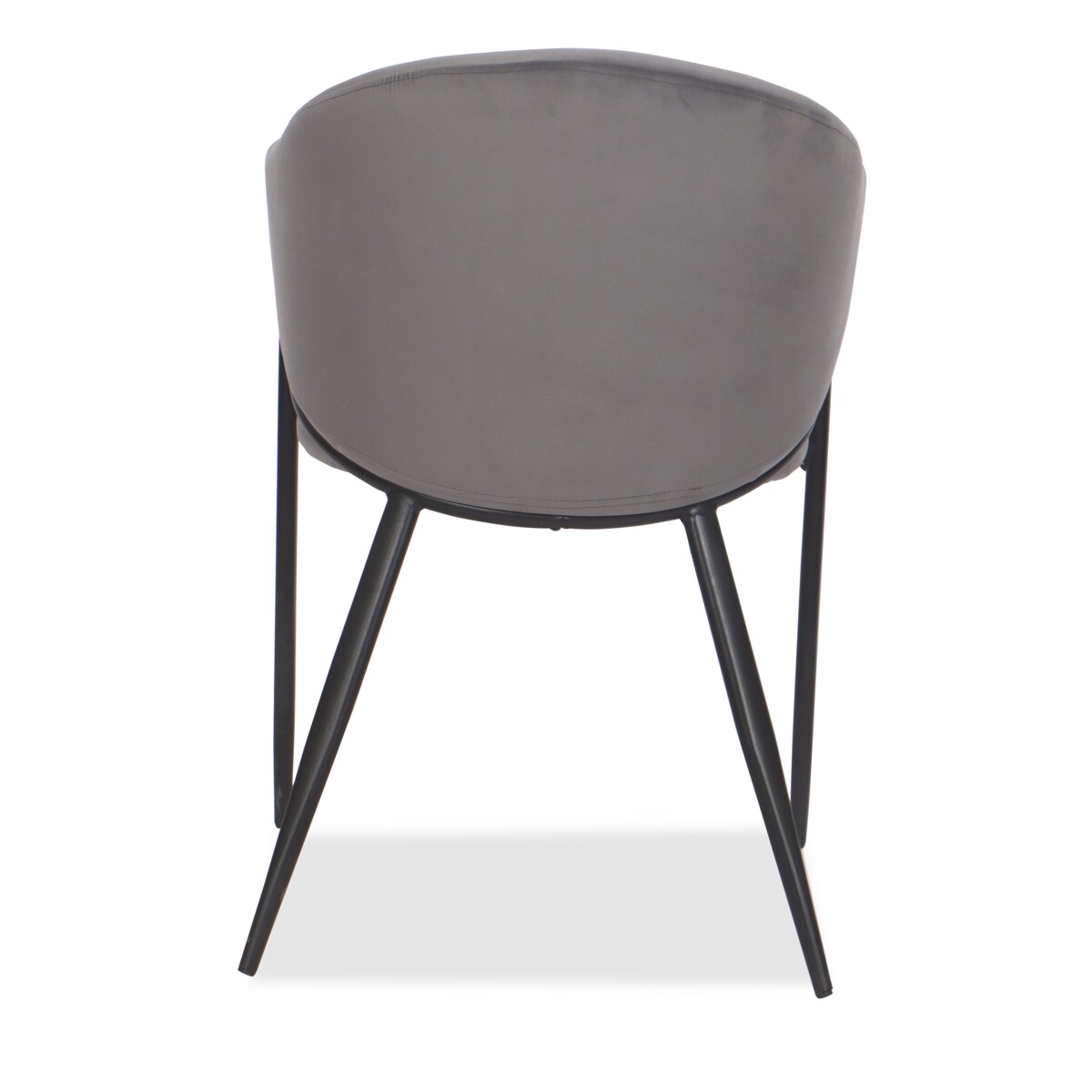 Krzesło tapicerowane do salonu welurowe GLAMOUR szare