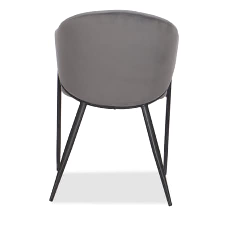 Krzesło tapicerowane do salonu welurowe GLAMOUR szare