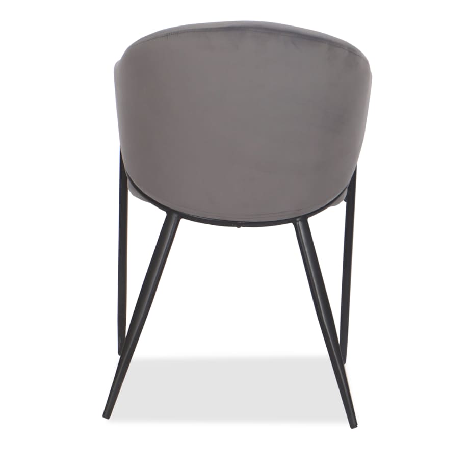 Krzesło tapicerowane do salonu welurowe GLAMOUR szare