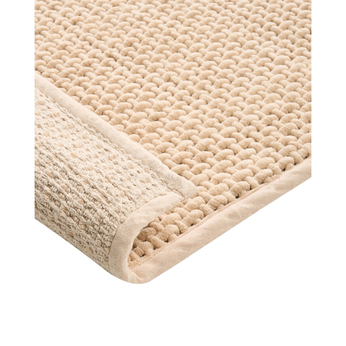 Dywanik łazienkowy KARAD Beżowy 60 x 90 cm Bawełna