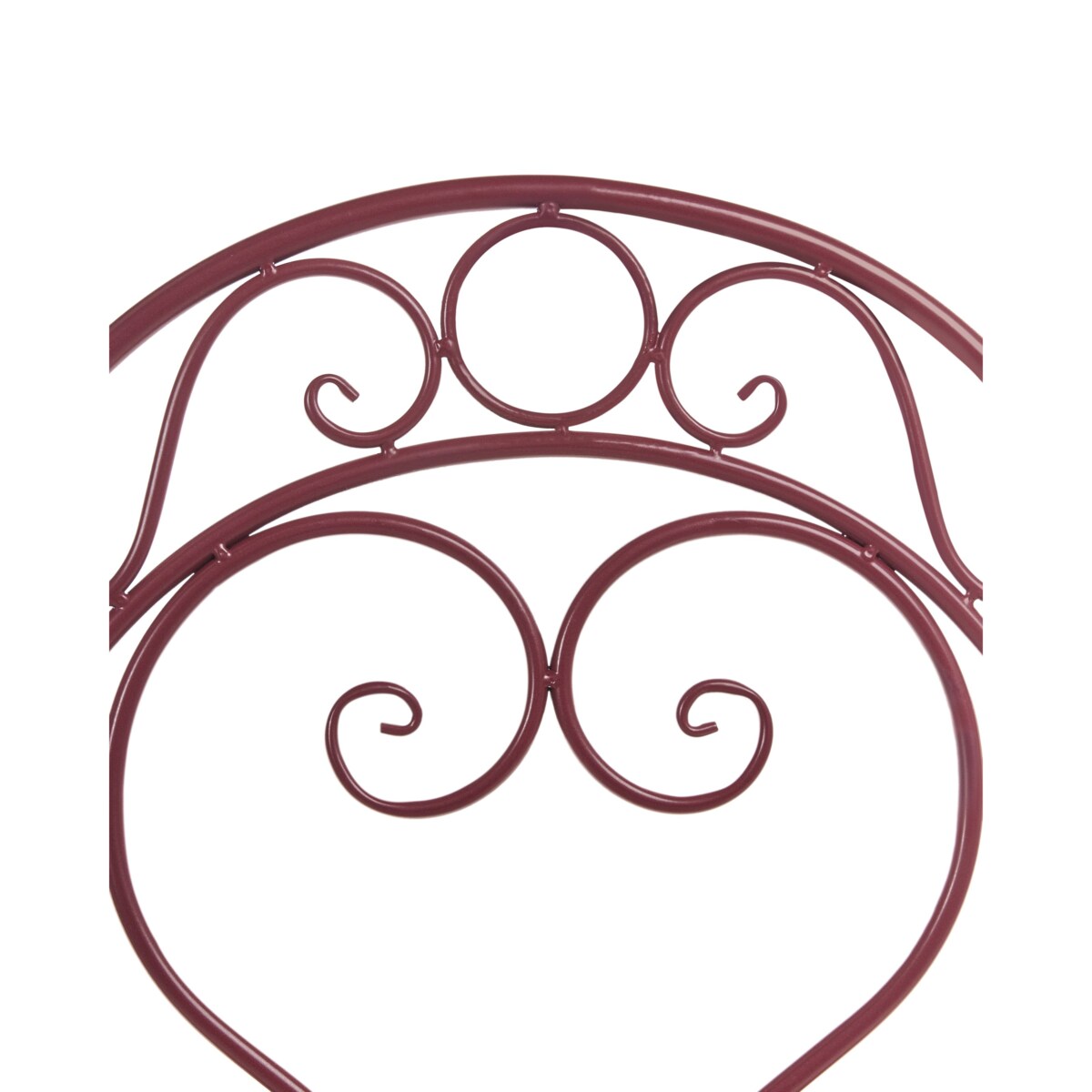 Zestaw 2 krzeseł ogrodowych ALBINIA Metal Burgundowy