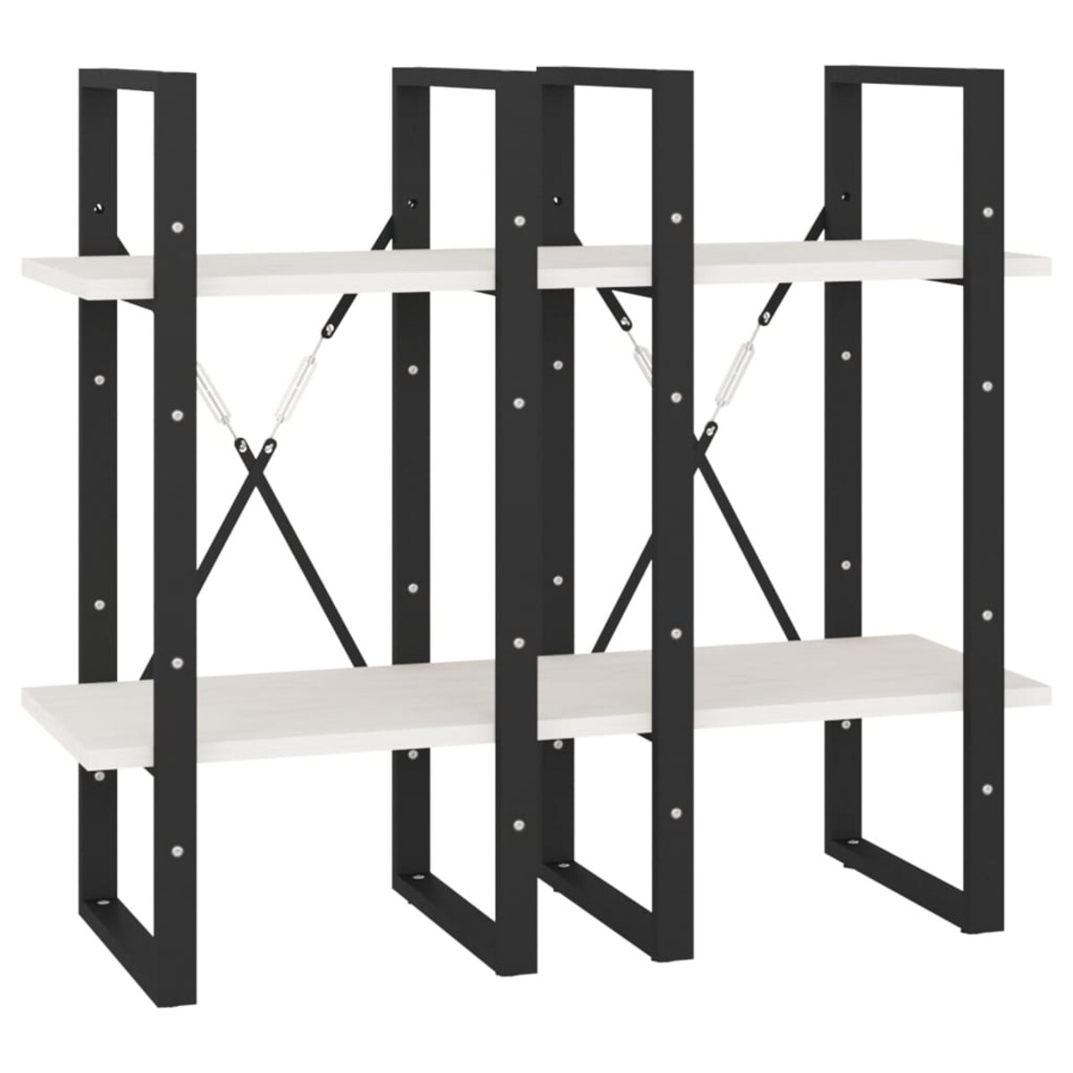 vidaXL Regał na książki, 4 półki, biały, 40x30x140 cm, drewno sosnowe