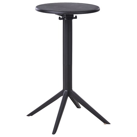Stolik ogrodowy barowy LEGRENA 60 cm 60 cm Czarny
