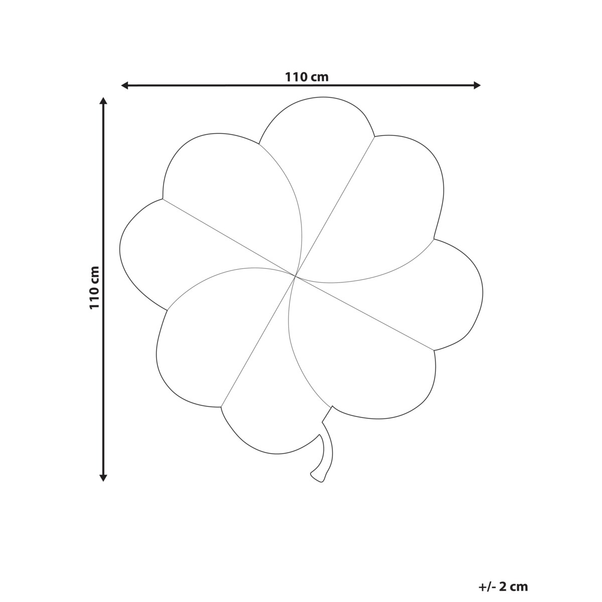 Mata do zabawy liść 110 x 110 cm niebieska ACADINE