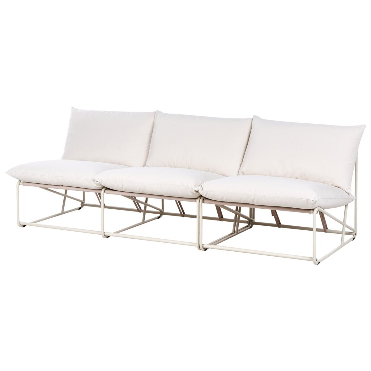 Zestaw ogrodowy dla 3 osób PICO Metal Jasnobeżowy