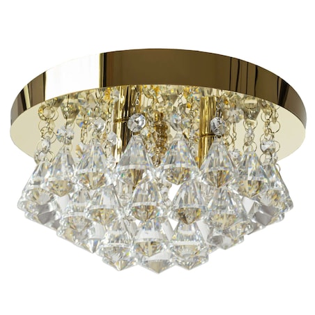 Lampa Sufitowa Wisząca App1655-3Cp Złoty, Metal