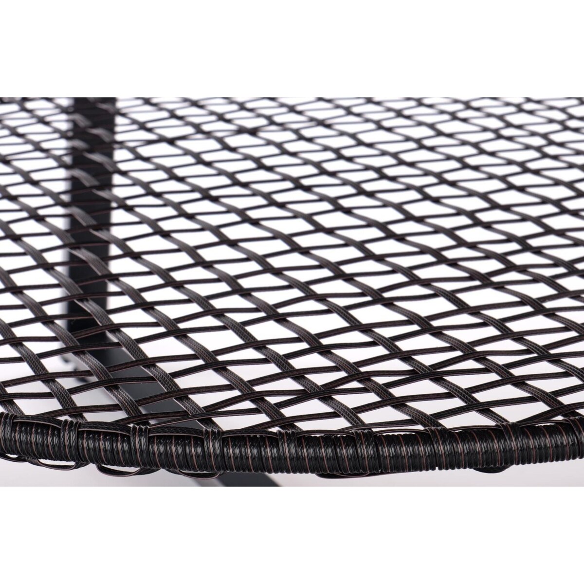 STOLIK KAWOWY Florence dąb OKRĄGŁY 80/45 cm półka z rattanu