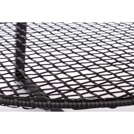 STOLIK KAWOWY Florence dąb OKRĄGŁY 80/45 cm półka z rattanu