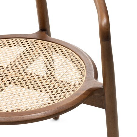 Krzesło drewniane CHARLOTTA 80x60x57 cm orzech zaokrąglone