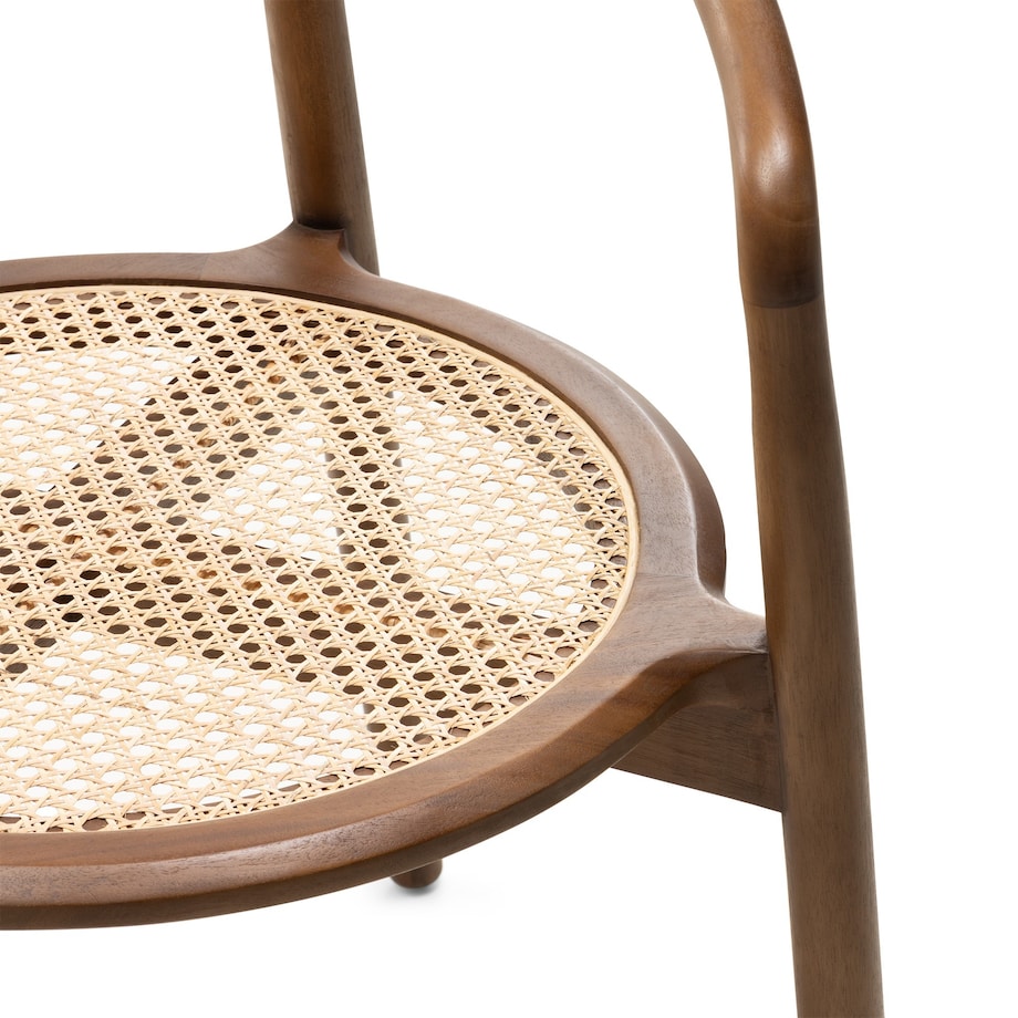 Krzesło drewniane CHARLOTTA 80x60x57 cm orzech zaokrąglone