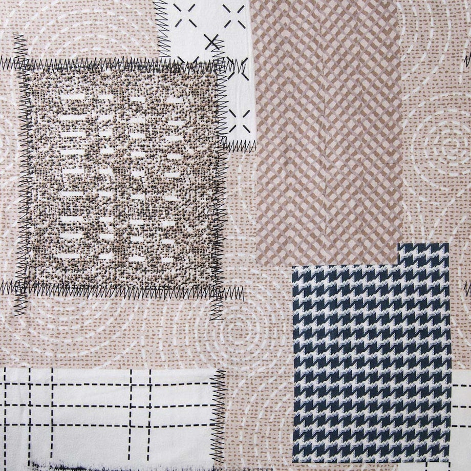 Pościel flanelowa 220x200 Ardela Beige kratka beżowa, Flanelove