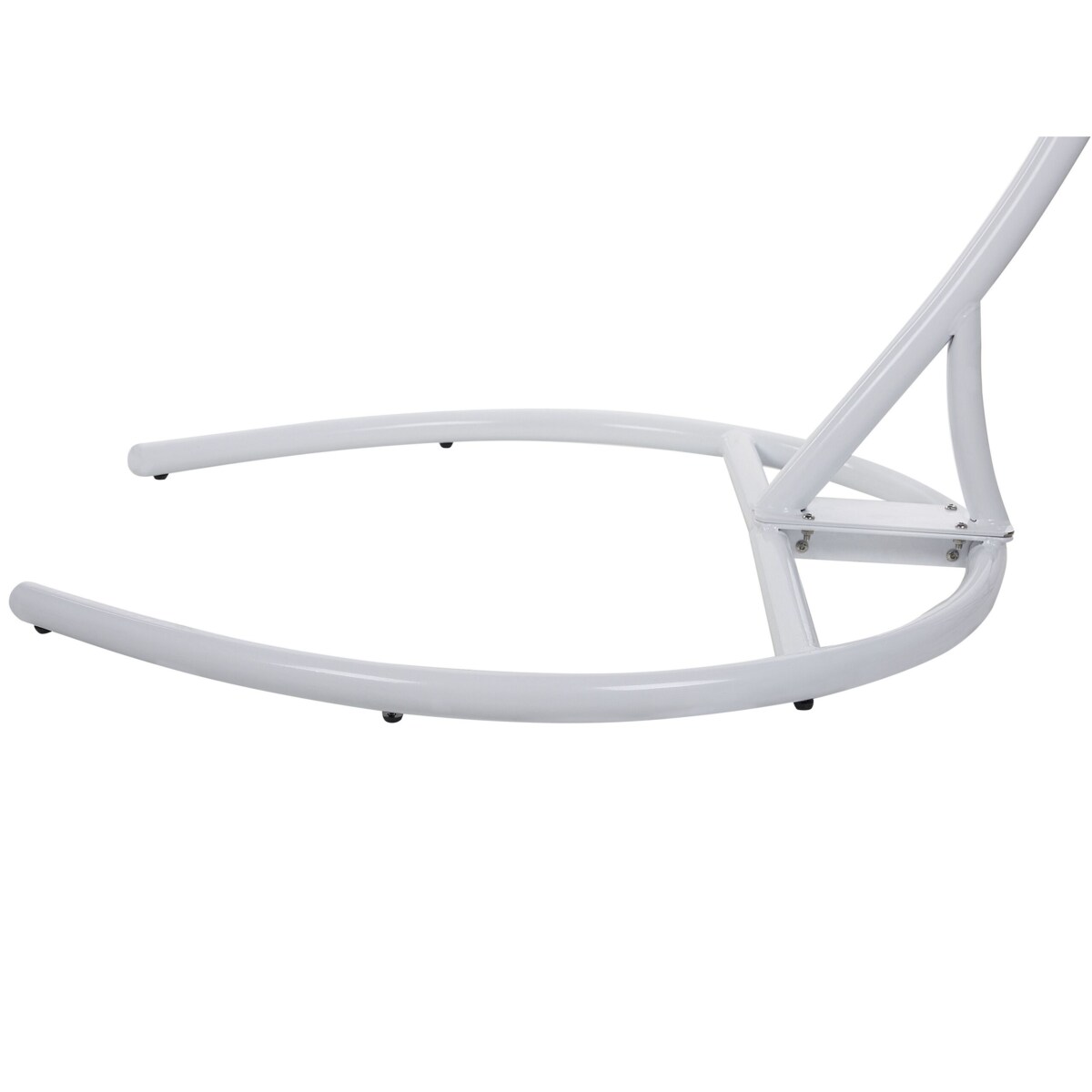 Fotel wiszący ze stojakiem z technorattanu jasnoszary SESIA