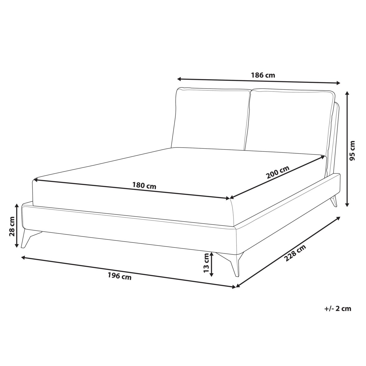 Łóżko welurowe 180 x 200 cm pomarańczowe MELLE