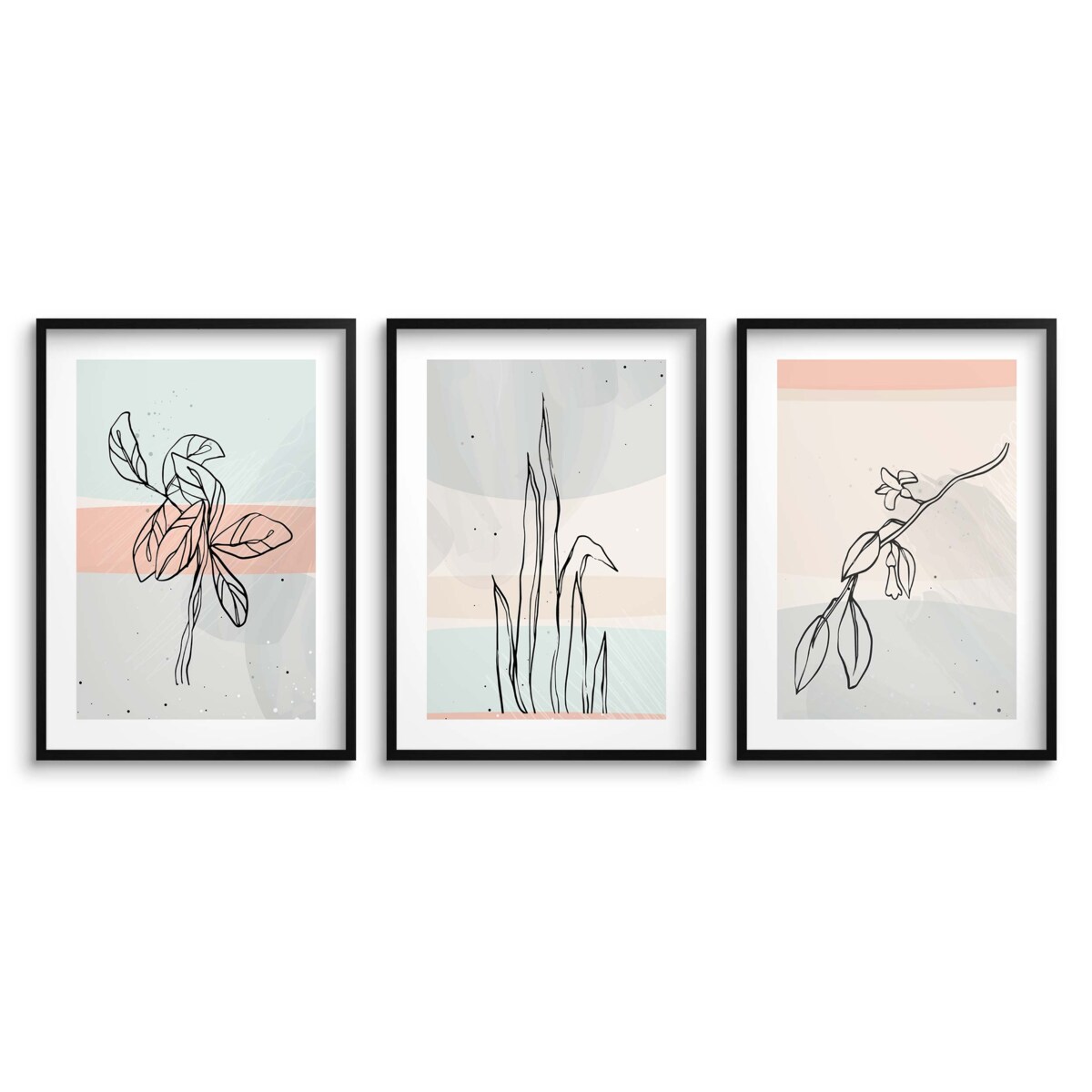 Nowoczesne Pastelowe Plakaty Obrazy ścienne do sypialni salonu Line Art