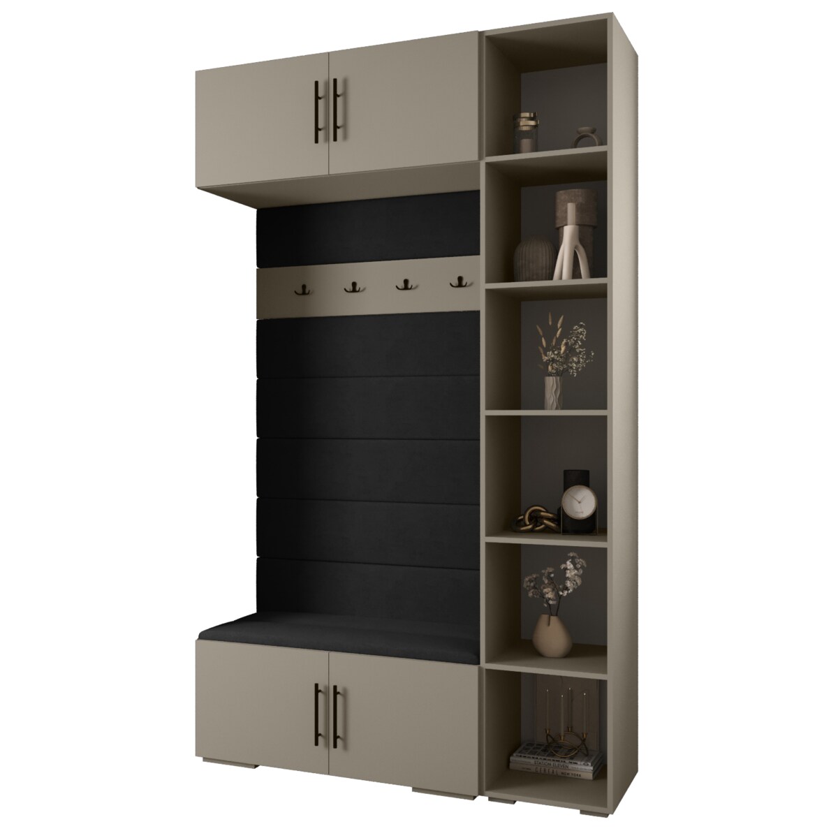 Garderoba do przedpokoju INOVA 3 Z20 kaszmir+czarny+manila18